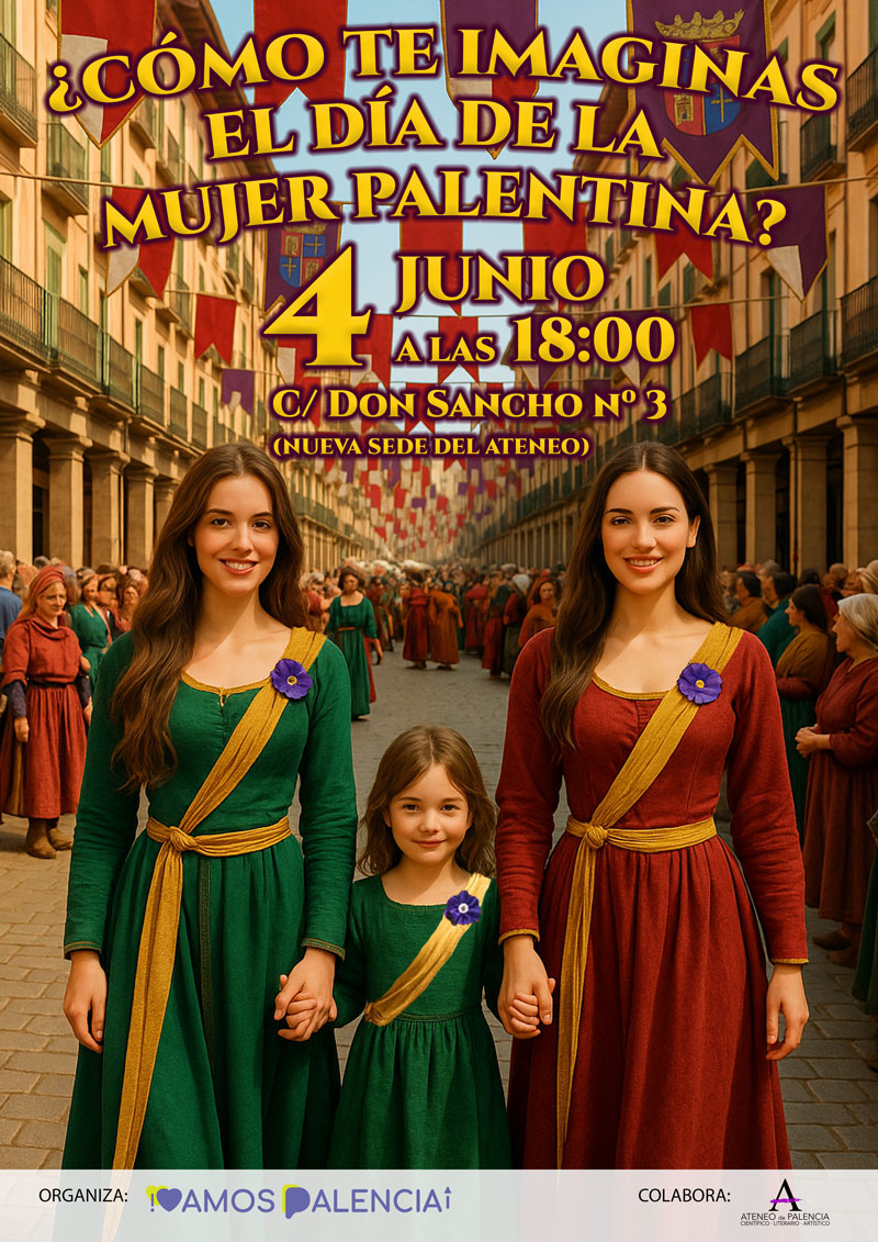 Cartel Día de la Mujer, ¡Vamos Palencia!