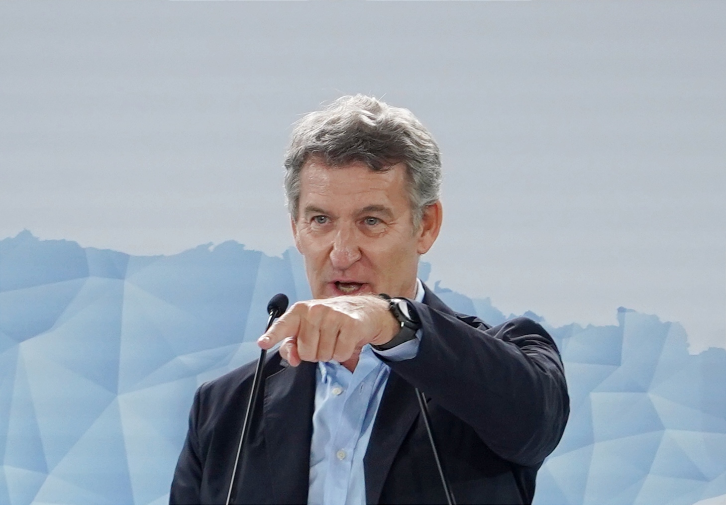 El presidente del Partido Popular, Alberto Núñez Feijóo en Valladolid. Fotografía: Miriam Chacón (ICAL)