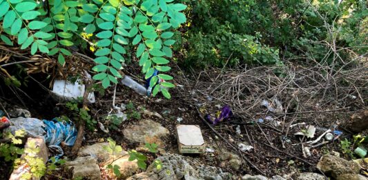 Basura en el río Carrión