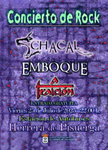 Cartel del concierto de rock en Herrera de Pisuerga