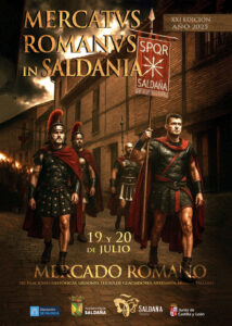 Cartel mercado romano de Saldaña