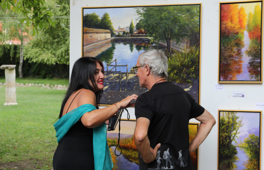 Arte al aire libre en la Huerta Guadián durante las fiestas de San Antolín de Palencia organizado por el grupo Muriel reúne a 44 artistas de España y Francia