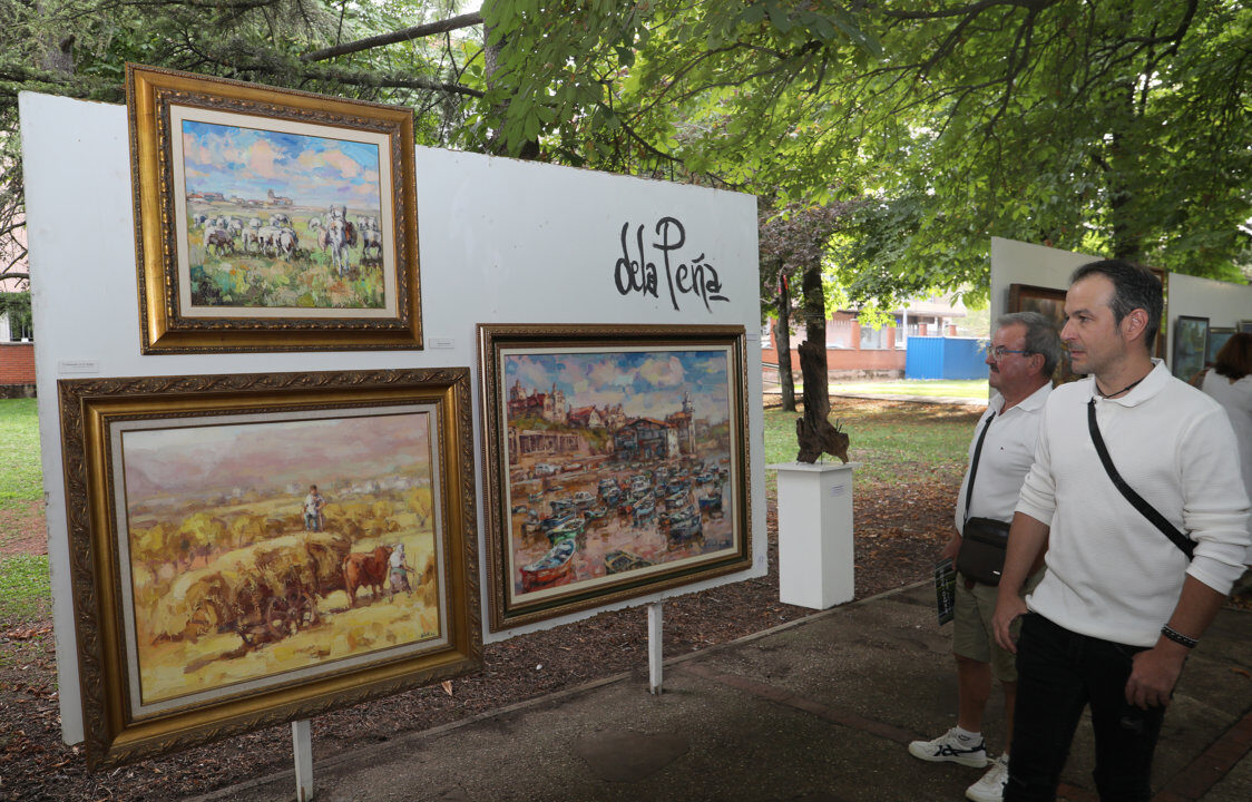 Arte al aire libre en la Huerta Guadián durante las fiestas de San Antolín de Palencia organizado por el grupo Muriel reúne a 44 artistas de España y Francia