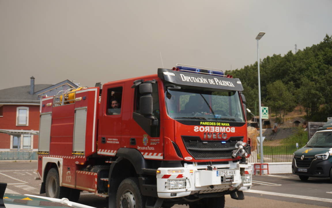Bomberos de la Diputación en Guardo. / Aida Acitores