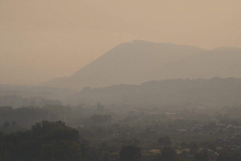 Incendio en Las Médulas (León). Fotografía: César Hornija (ICAL)