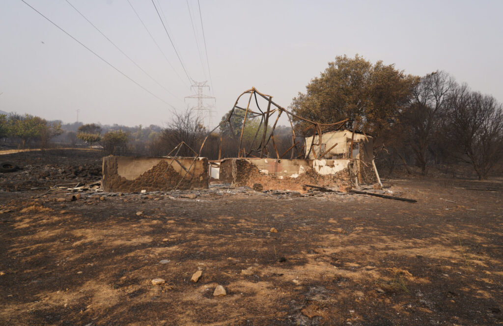 Incendio en Las Médulas (León). Fotografía: César Hornija (ICAL)