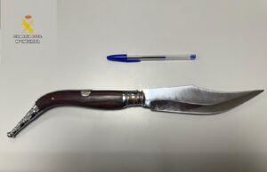 Imagen de la navaja. Guardia Civil de Palencia