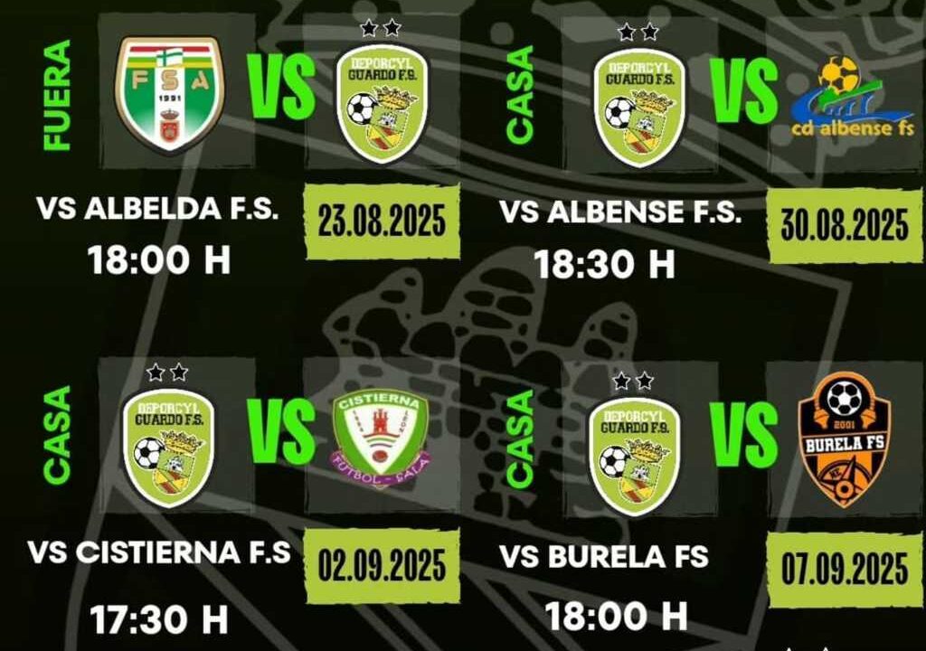 Calendario de pretemporada del Deporcyl Guardo