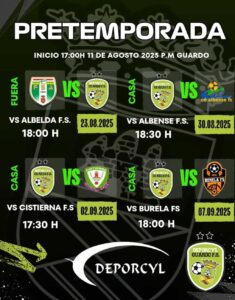 Calendario de pretemporada del Deporcyl Guardo