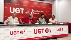 Rueda de prensa de UGT sobre los incendios forestales. Fotografía: Palencia en la Red