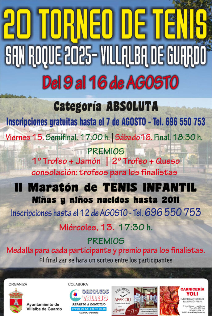 Torneo de tenis en Villalba de Guardo