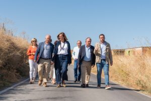 Visita institucional a Dueñas para conocer el estado final de las obras en la carretera PP-9031