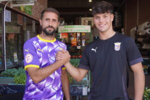 Canario y Unai, jugadores del Palencia CF