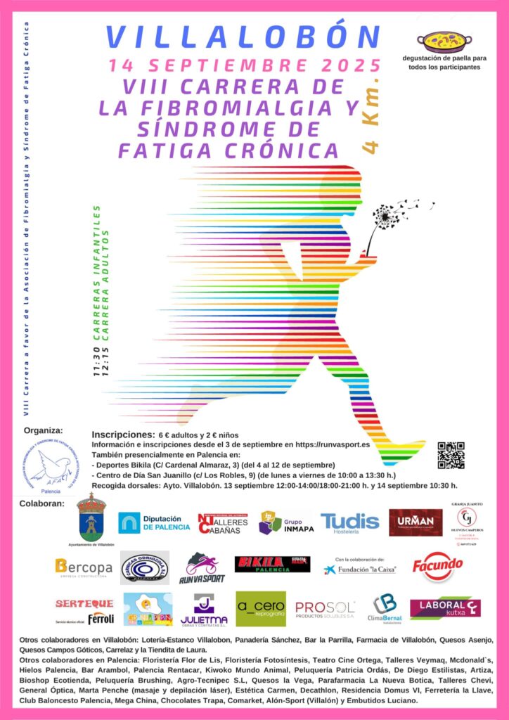 Cartel de la VIII Carrera de la Fibromialgia y síndrome de fatiga crónica