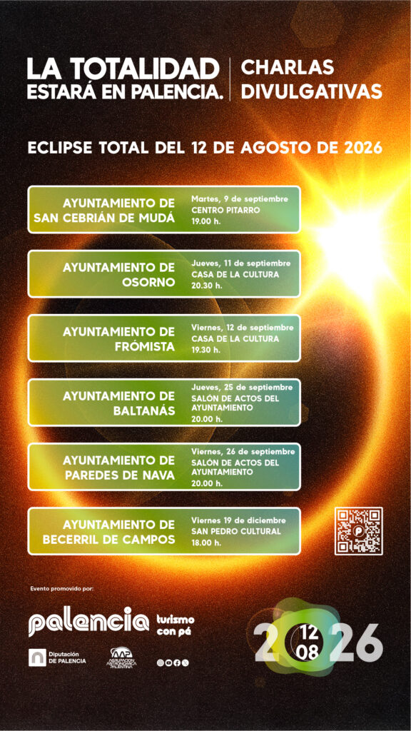 La Diputación inicia hoy en San Cebrián de Mudá sus charlas informativas en la provincia sobre el eclipse solar de 2026