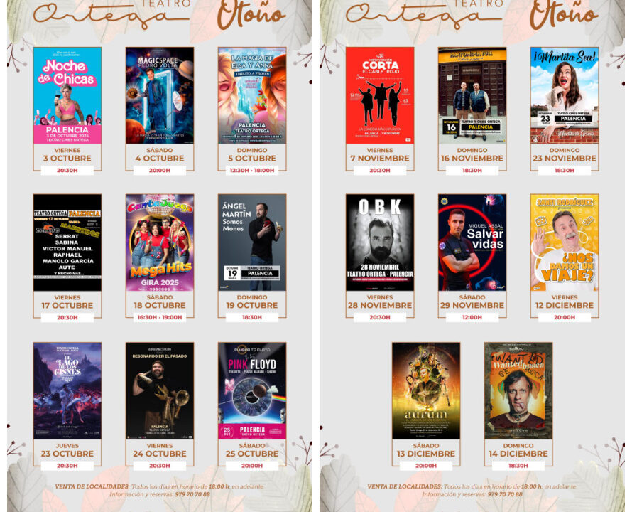 Programación del otoño en el Teatro Ortega