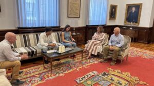 Reunión de la alcaldesa de Arconada con la Diputación de Palencia