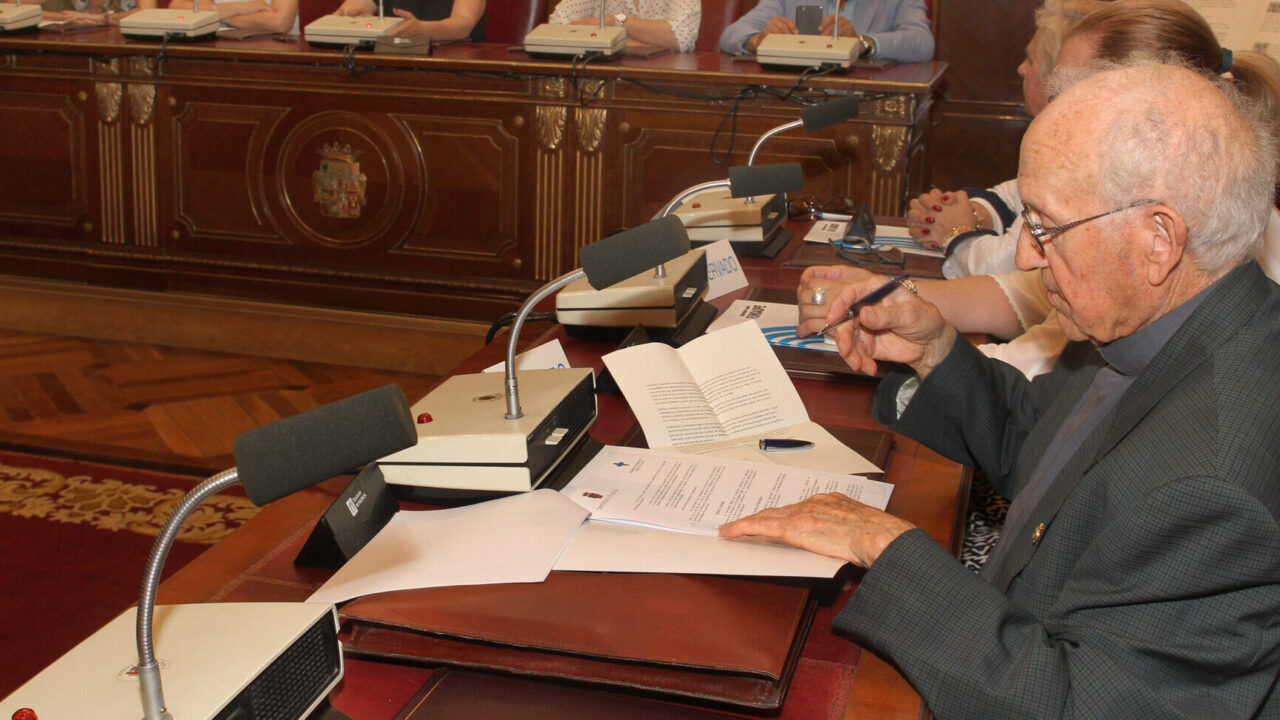 Germán García Ferreras, durante muchos años la cara visible de la Hermandad de Donantes, en una imagen de archivo (2016). / ICAL