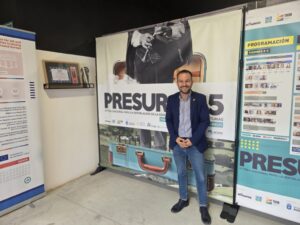 Cristian Delgado, Alcalde de Barruelo, en la feria Presura 2025 de San Martín del Rey Aurelio, Asturias