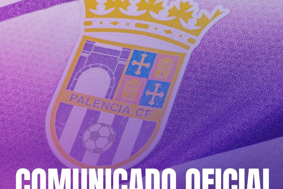 Logotipo del Palencia CF con texto de comunicado oficial