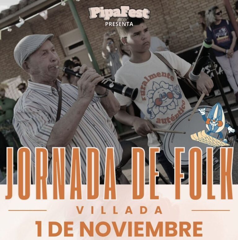 Cartel de la jornada de Folk en Villada el 1 de noviembre