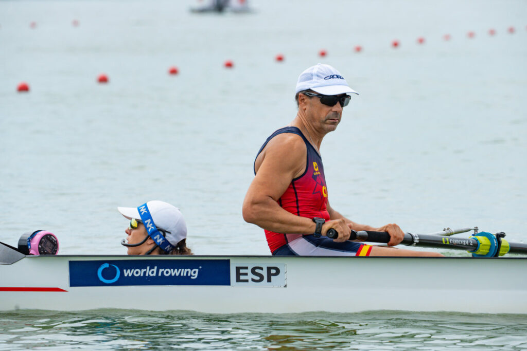 Paco San Martin en el mundial de Remo de Shangai
