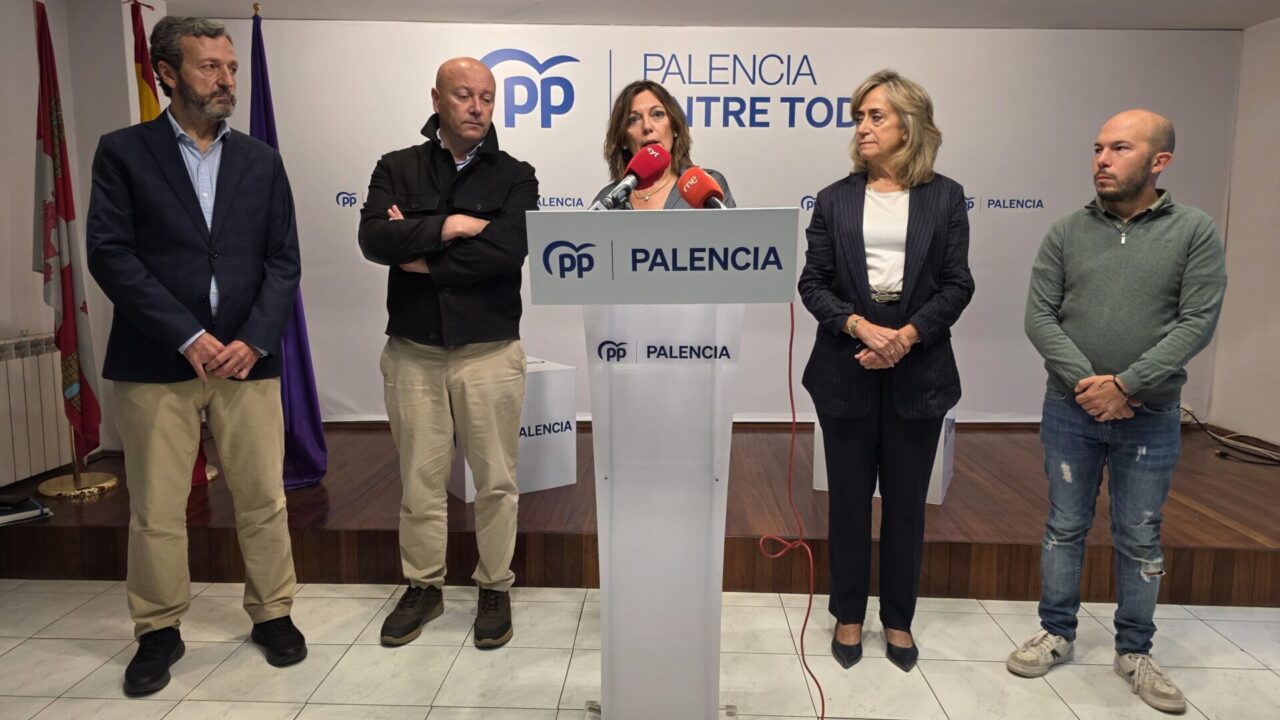 Rueda de prensa de los diputados nacionales del PP junto al secretario Luis Calderón y los coordinadores, María José de la Fuente y Roberto Martín