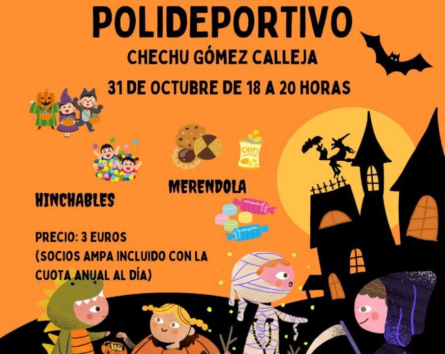 Cartel de Halloween en Barruelo de Santullán con actividades familiares