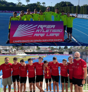 Equipos de atletismo sub14 de Palencia en el campeonato de España