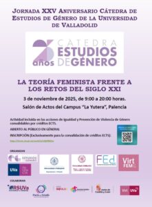Cartel del 25 aniversario de la Cátedra de Estudios de Género de la UVa