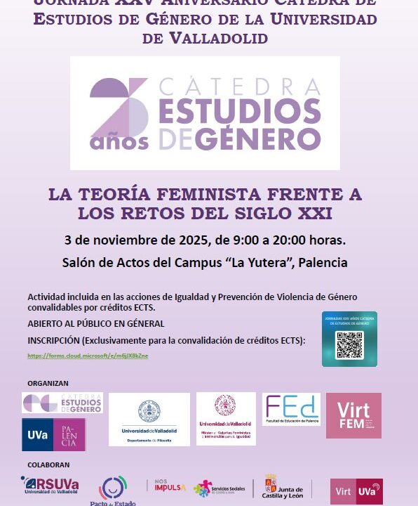 Cartel del 25 aniversario de la Cátedra de Estudios de Género de la UVa