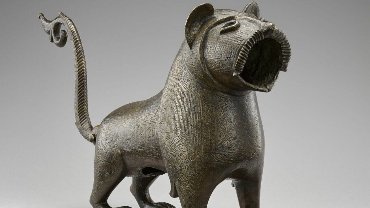 Escultura del León de Bronce de Monzón, arte islámico del siglo XI.