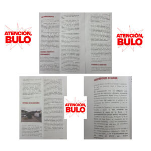 Panfleto del PSOE de Barruelo desmintiendo acusaciones de Izquierda Unida