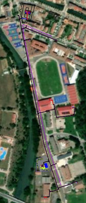 Mapa de la red de calor en Aguilar de Campoo