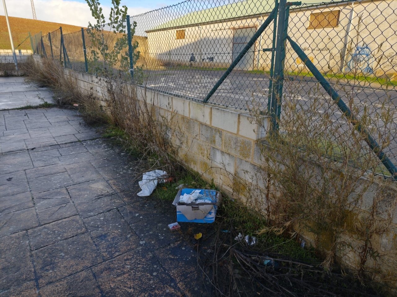 Vista de la estación de autobuses de Aguilar de Campoo en estado de abandono.
