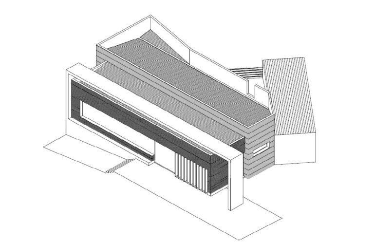 Vista arquitectónica del nuevo edificio del CEAS en Saldaña