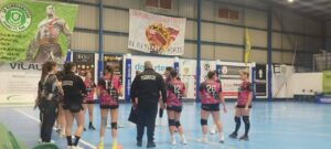 Jugadoras del Balonmano Fuentes Carrionas en un partido