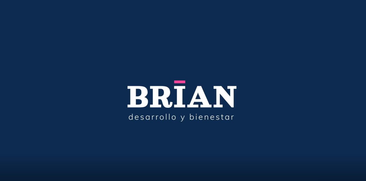 Logo de BRIAN con el texto desarrollo y bienestar