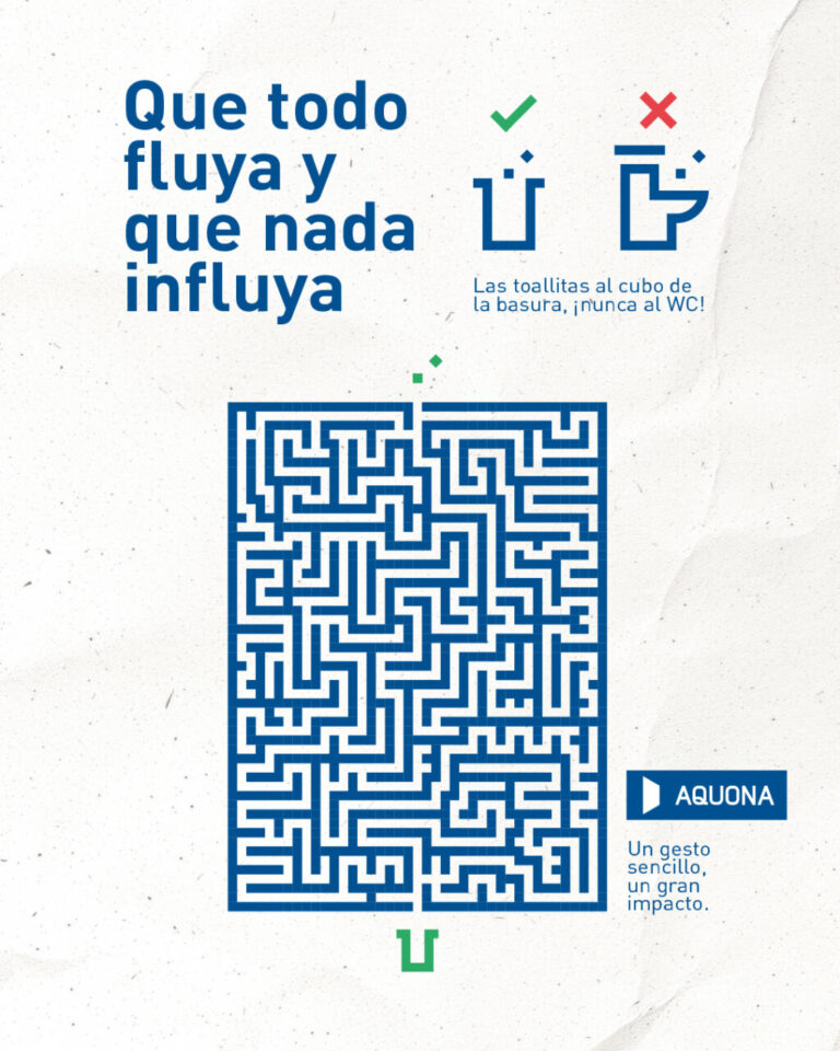 Campaña de concienciación sobre el uso del inodoro y toallitas húmedas