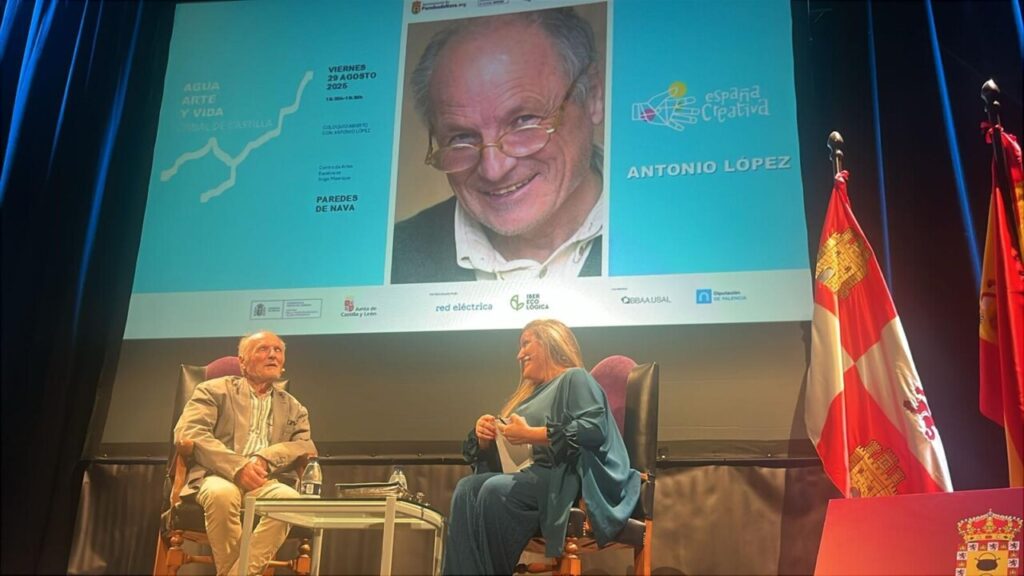 Coloquio con Antonio López en el Centro de Artes Escénicas Jorge Manrique.