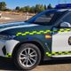 Vehículo de la Guardia Civil de Tráfico en un control de carretera