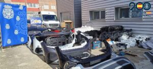 Piezas de automoción robadas en un operativo policial en Valladolid.