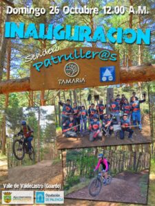 Cartel de inauguración del sendero Patruller@s en Guardo