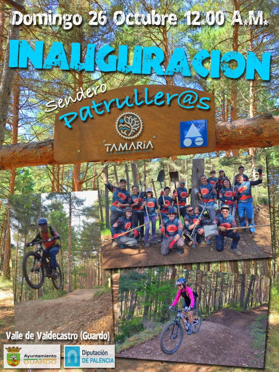 Cartel de inauguración del sendero Patruller@s en Guardo