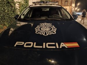 Coche de la Policía Nacional en una operación en Palencia