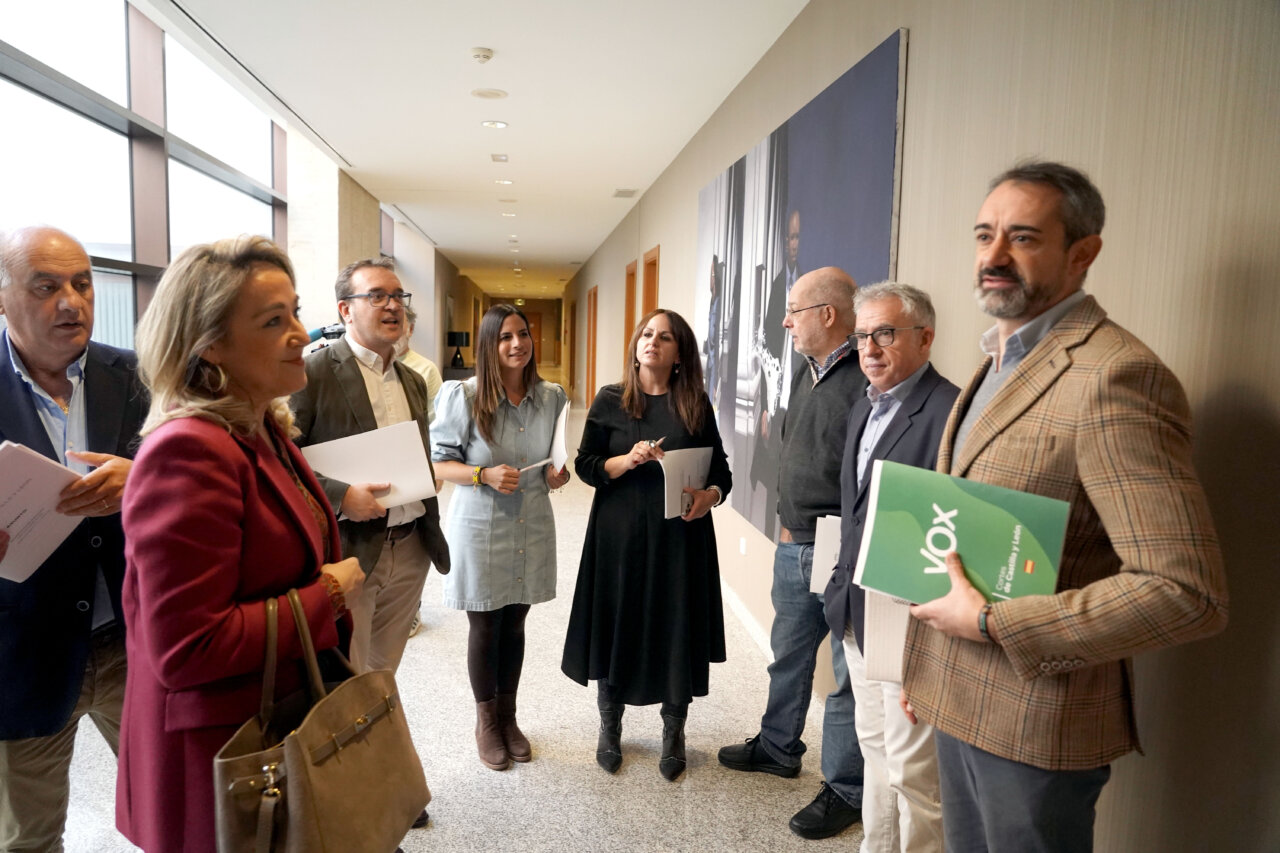 Grupo de oposición discutiendo sobre presupuestos en Castilla y León