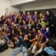 Jugadoras del Palencia Femenino celebrando en el vestuario tras la victoria