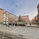 Vista de la plaza Rabí Sem Tob en Palencia con edificios residenciales