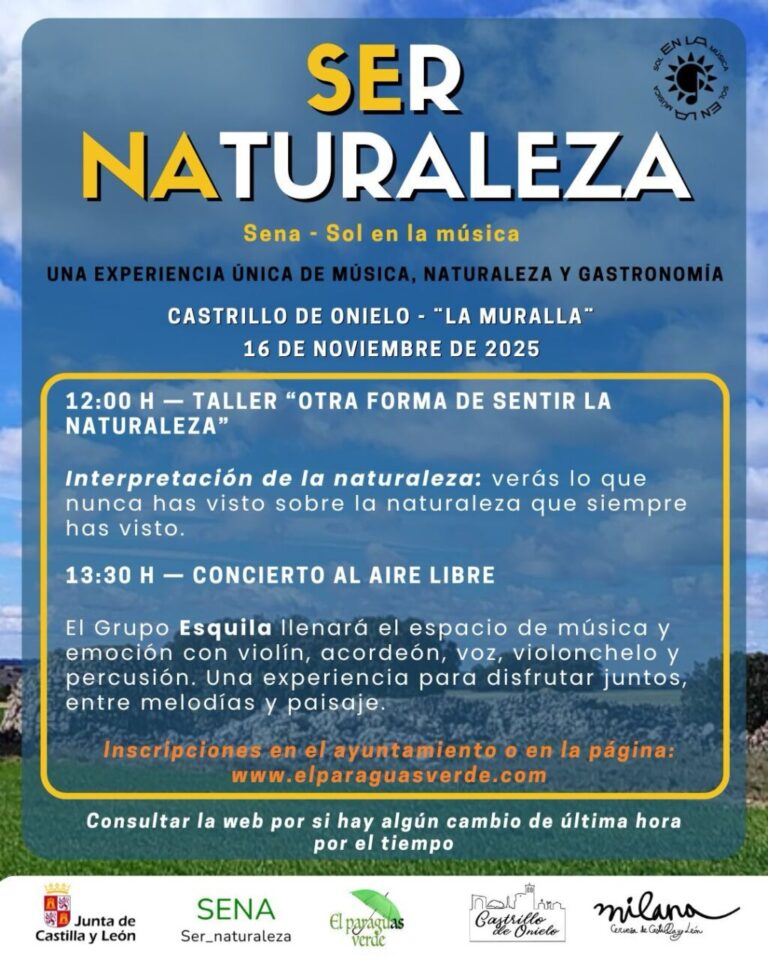 Cartel del evento Ser Naturaleza en Castrillo de Onielo