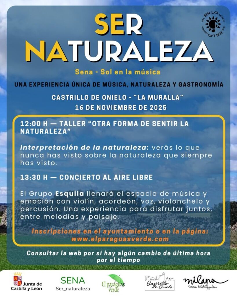 Cartel del evento Ser Naturaleza en Castrillo de Onielo